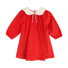 Load image into Gallery viewer, Christmas Carol Red Holiday Dress
