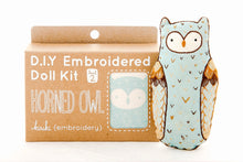 Load image into Gallery viewer, Horned Owl - Embroidery Kit