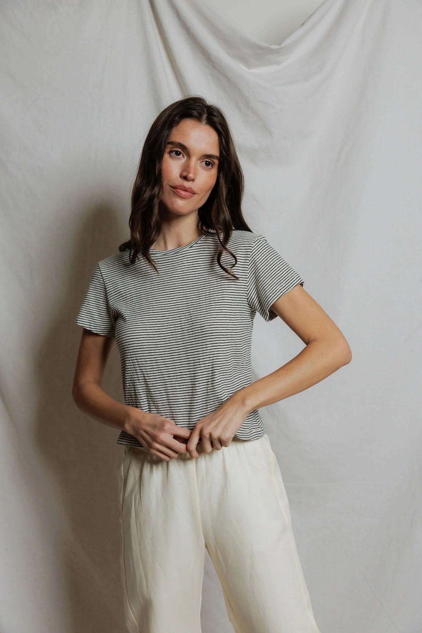 Hemp Cotton Crew Stripe Tee