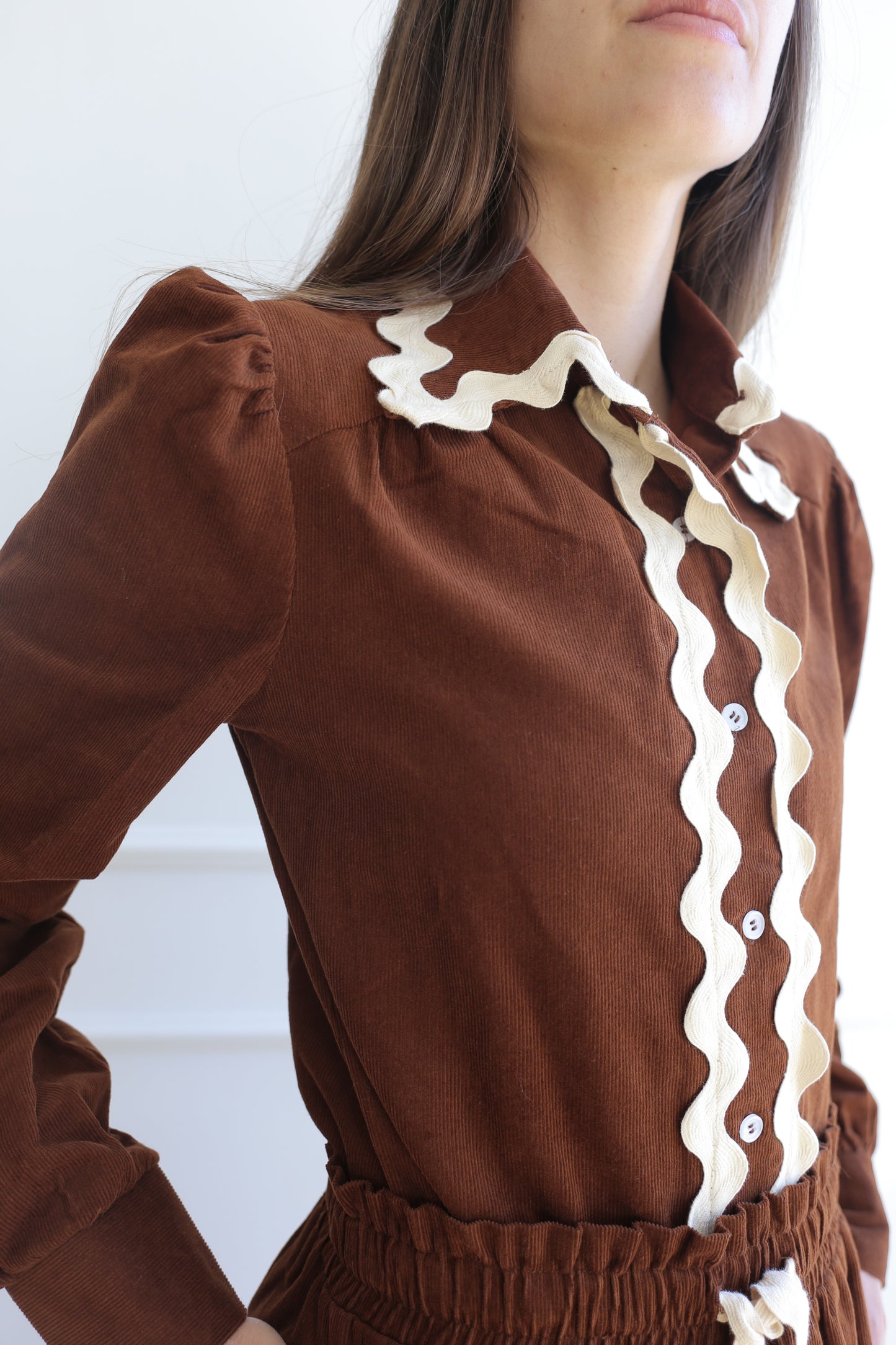 Tanya Top - Baby Cord in Ginger