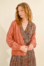 Load image into Gallery viewer, Heart Cardigan - Terracotta