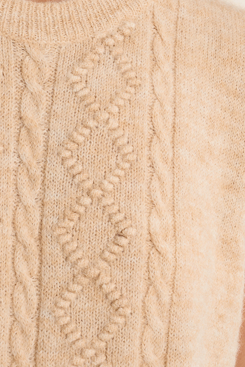 Cable Vest - Cream