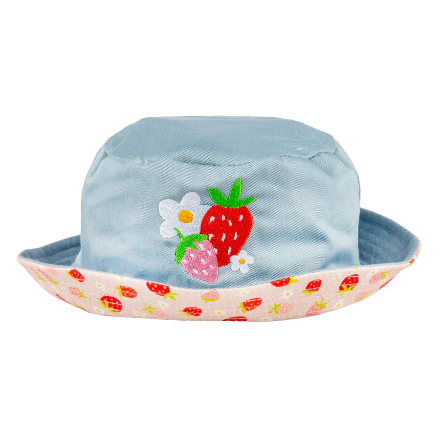 Reversible Bucket Hat - Strawberry Field