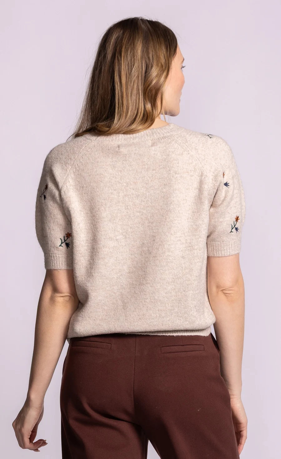 Marcella Floral Sweater - Beige