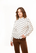 Load image into Gallery viewer, Piper Blouse - Ivory Polka Dot