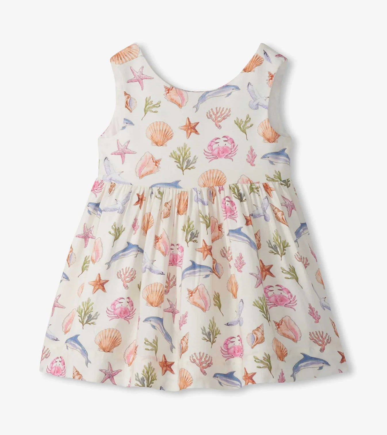 Vintage Sea Life Sleeveless Party Dress