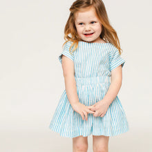 Load image into Gallery viewer, The Bow Back Dress - Linen Stripe

