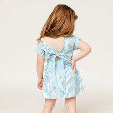 Load image into Gallery viewer, The Bow Back Dress - Linen Stripe
