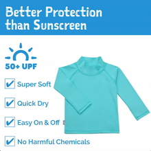 Load image into Gallery viewer, Kids UV Rashguard Top | Lagoon