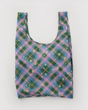 Load image into Gallery viewer, Standard BAGGU -  Green Star Plaid