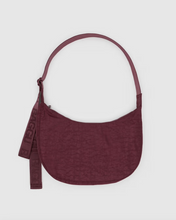 Load image into Gallery viewer, Medium Nylon Baggu Crescent Bag - Mahogany