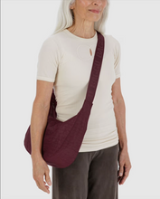 Load image into Gallery viewer, Medium Nylon Baggu Crescent Bag - Mahogany