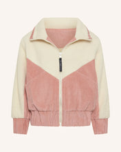Load image into Gallery viewer, Girls Corduroy Sherpa Zip Jacket - Dusty Rose
