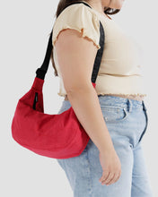 Load image into Gallery viewer, Medium Nylon Baggu Crescent Bag - Candy Apple