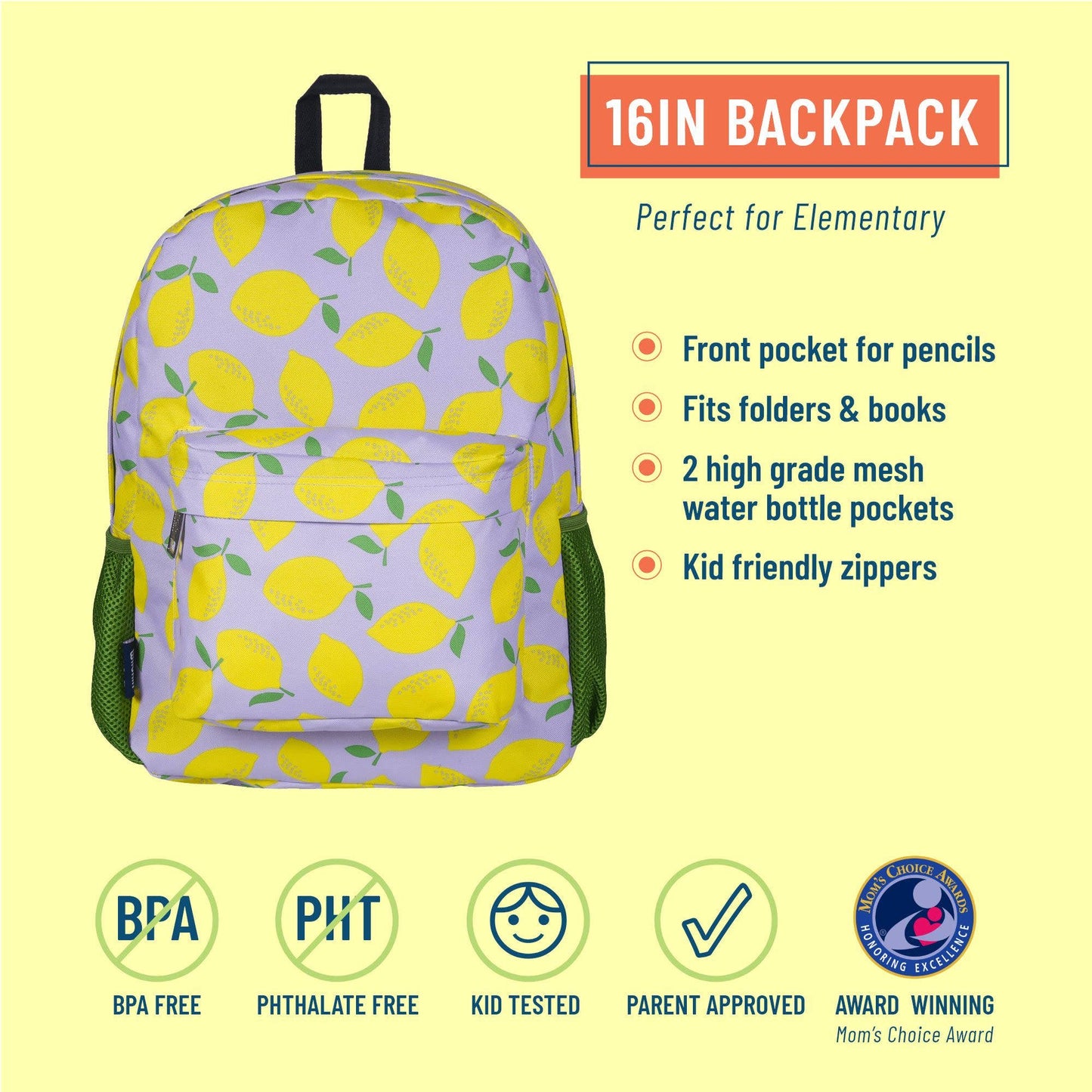 Lilac Lemonade 16 Inch Backpack