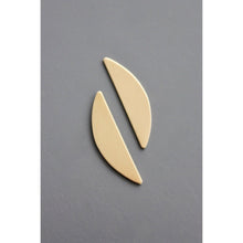 Load image into Gallery viewer, Half Moon Brass Post Earrings