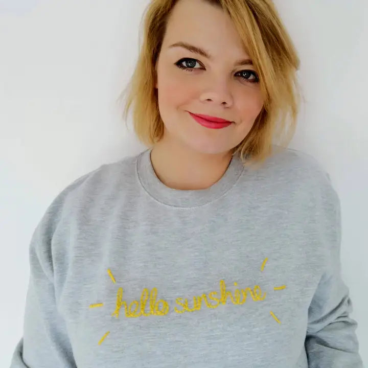 Hello Sunshine Embroidered Sweatshirt