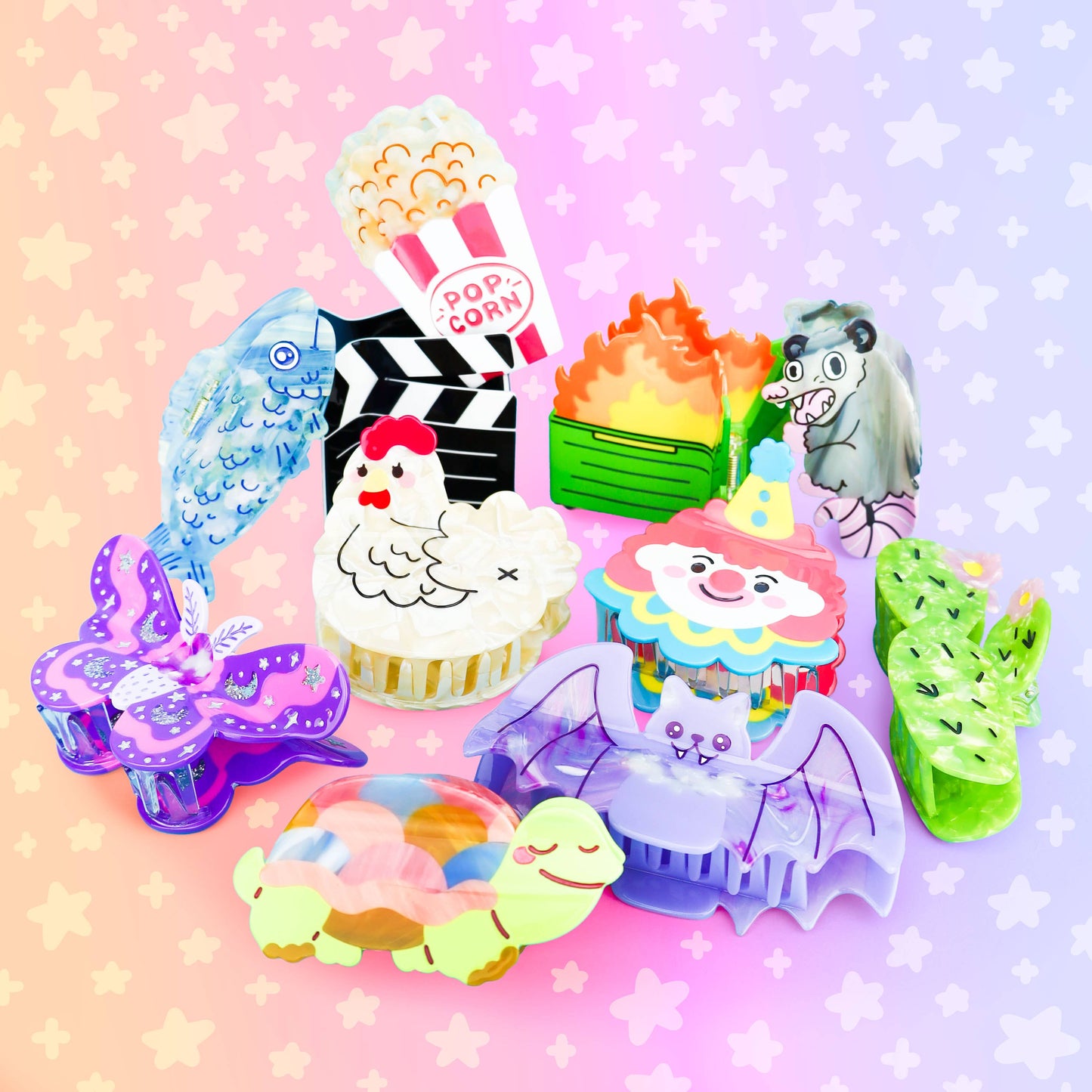 Chicken Butt, Hair Claw, Guess What, Funny, Cute, Hair Clip