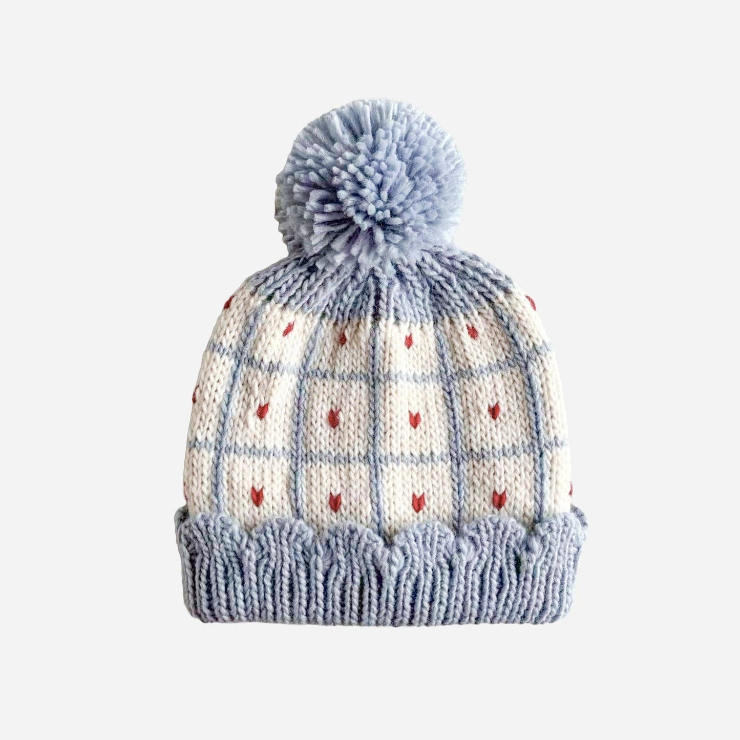 Windowpane Heart Beanie