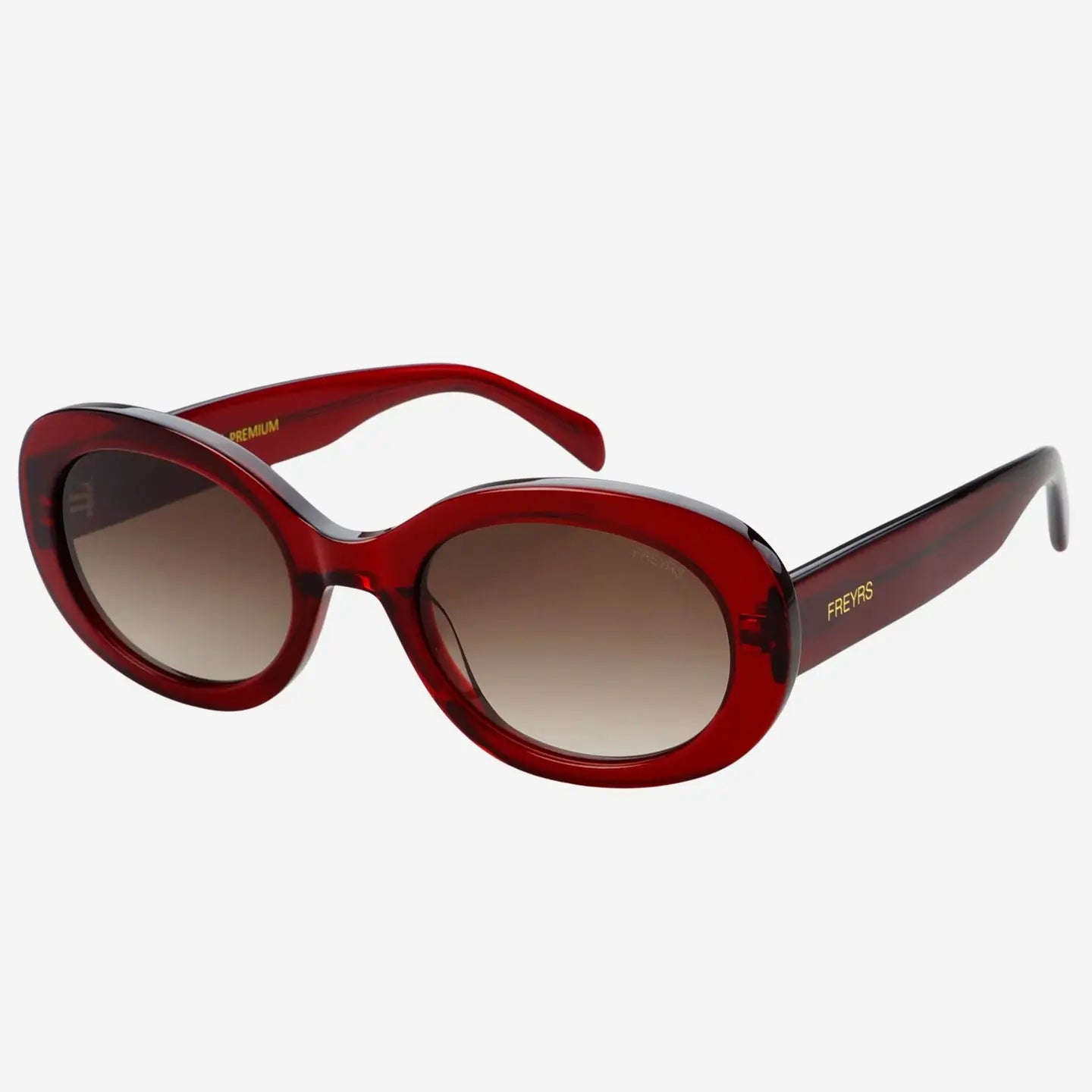 Aria Acetate Womens Oval Sunglasses - Dark Cherry