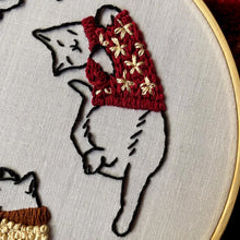 Load image into Gallery viewer, Cozy Sweater Kitties Craft Diy Embroidery Kit