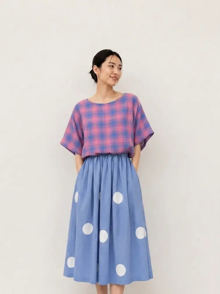 Lilac Check Top
