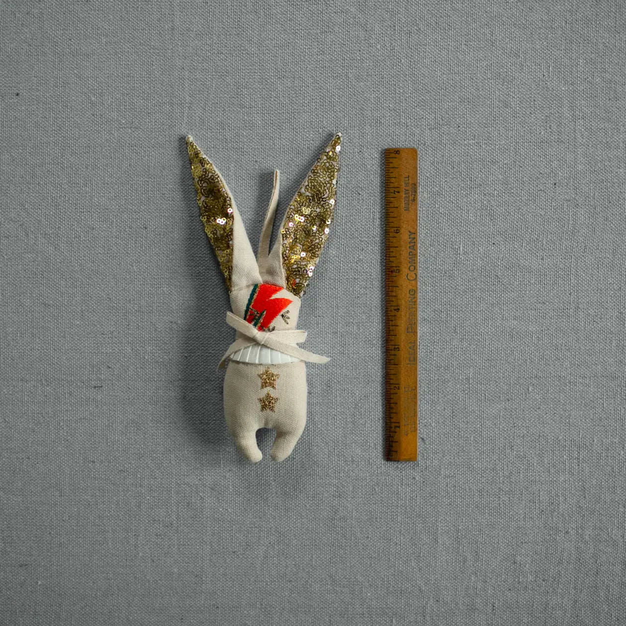 Mini Bowie Bunny, Cotton-Filled Ornament
