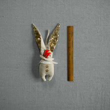 Load image into Gallery viewer, Mini Bowie Bunny, Cotton-Filled Ornament