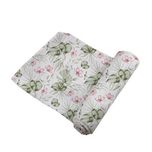 Load image into Gallery viewer, Silver Pink Orchid Swaddle