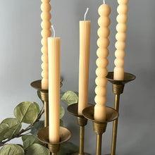 Load image into Gallery viewer, Lined Taper Candlesticks - Cream