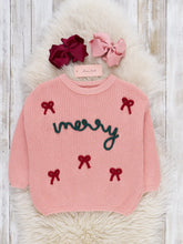 Load image into Gallery viewer, Merry Bows Oversized Sweater