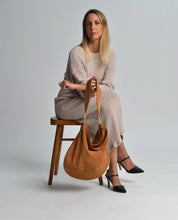 Load image into Gallery viewer, Anna soft suede bag in caramel