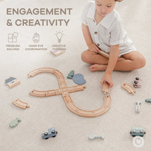Load image into Gallery viewer, 30-PC Wooden Train Set