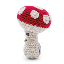 Load image into Gallery viewer, Mushroom Rattle 100% organic cotton