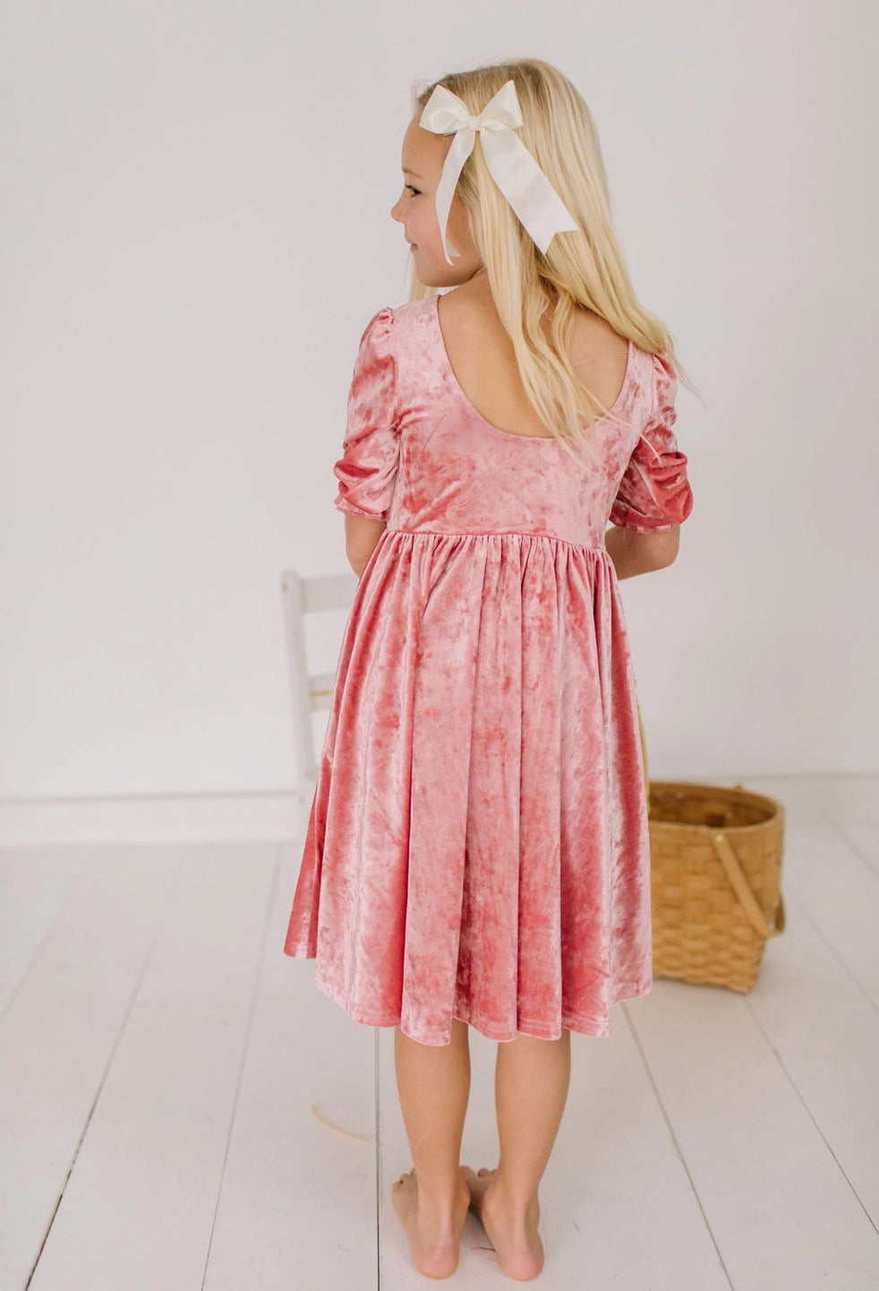 Velvet Pippa Dress - Pink
