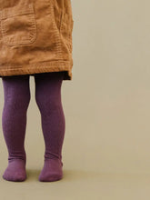 Load image into Gallery viewer, Cable Knit Tights - Dusty Plum