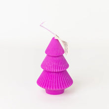 Load image into Gallery viewer, Ribbed Xmas Tree Candle - Several Colors
