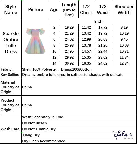Sparkle Ombre Tulle Dress
