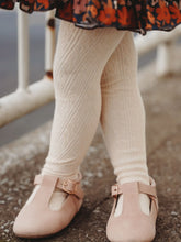 Load image into Gallery viewer, Cable Knit Tights - Vanilla