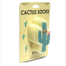 Load image into Gallery viewer, 3D Packaged Crew Socks - Cool Cactus - Yellow