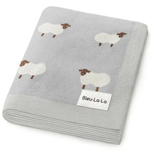 Load image into Gallery viewer, 100% Cotton Receiving Swaddle Baby Blanket - Sheep