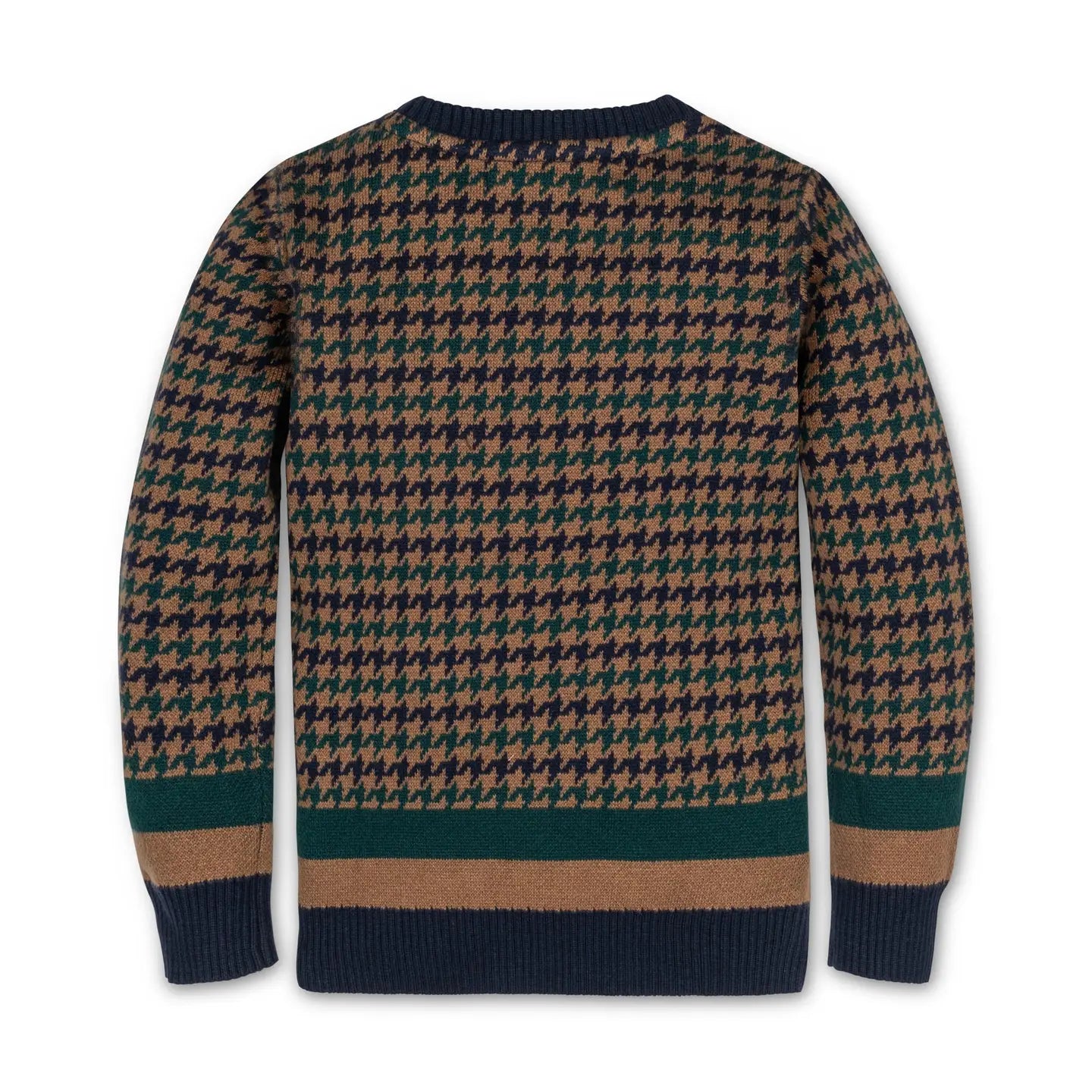 Organic Intarsia Crew Neck Sweater