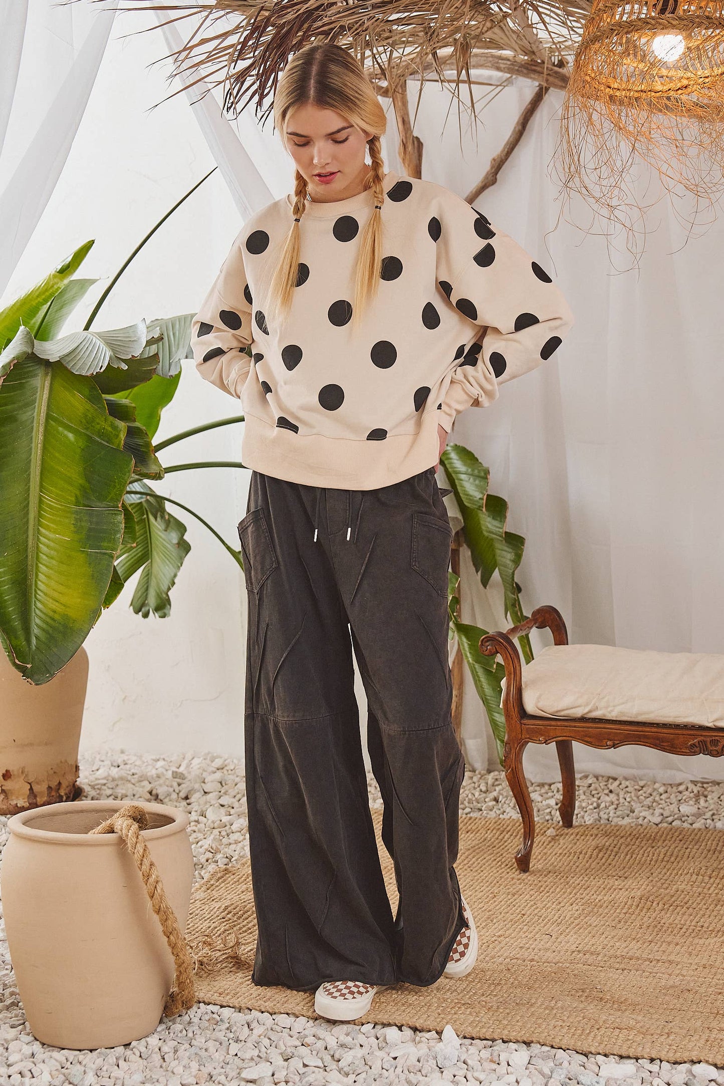 Polka Dot Sweatshirt