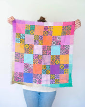 Load image into Gallery viewer, Autumn on the Plains Patchwork - Pure Silk Bandana Scarf