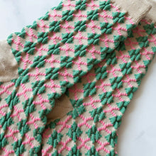 Load image into Gallery viewer, Winter Check Pattern Socks - Beige/Green