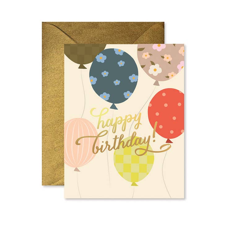 Balloon Release Birthday Greeting Card