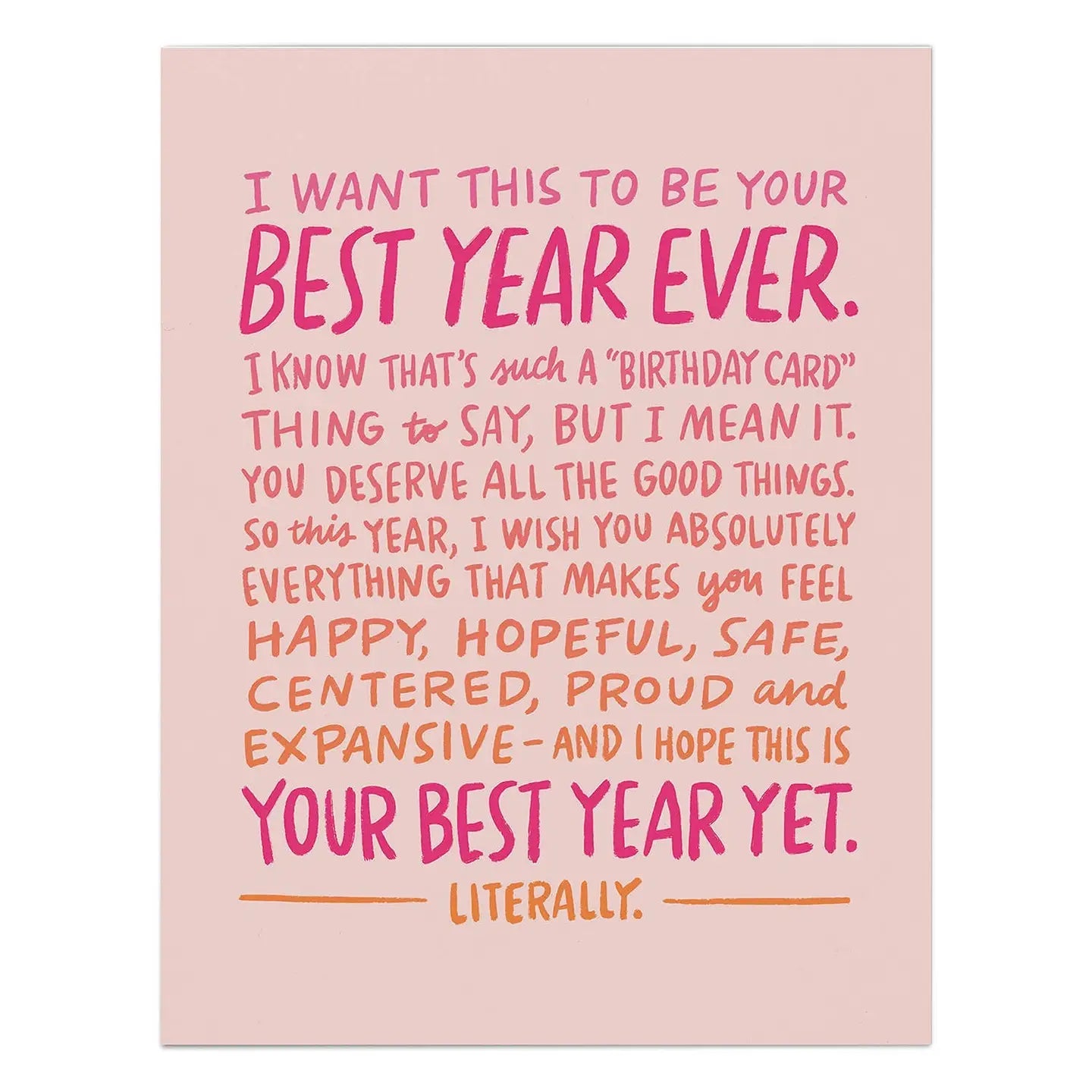Best Year Ever Birthday Card