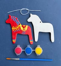 Load image into Gallery viewer, DIY Ceramic Ornament Kit – Dala Horse