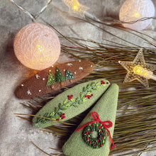 Load image into Gallery viewer, Embroidered Holiday Hair Barrettes - Several Styles