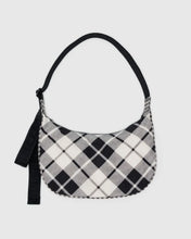 Load image into Gallery viewer, Medium Nylon Baggu Crescent Bag - Mixed Plaid